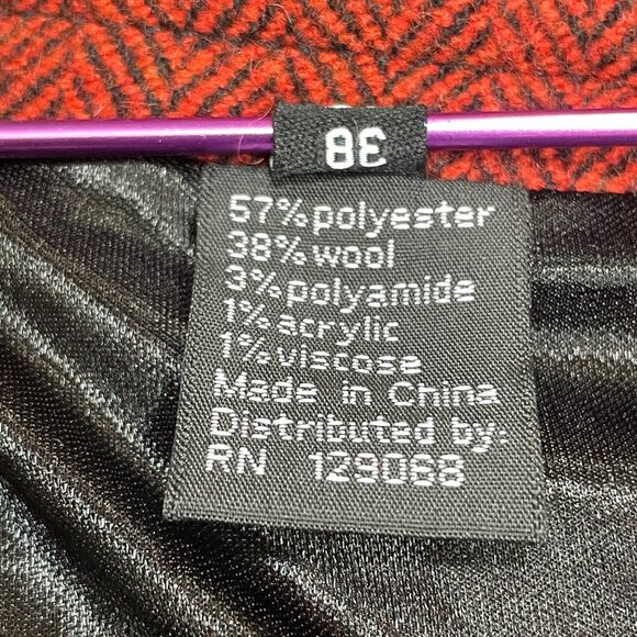 DESIGUAL Monica Faux Wrap Skirt Size 38 US 6 Floral‎ Orange Black Wool Blend Y2K - Picture 5 of 5